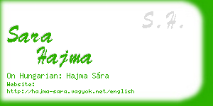 sara hajma business card